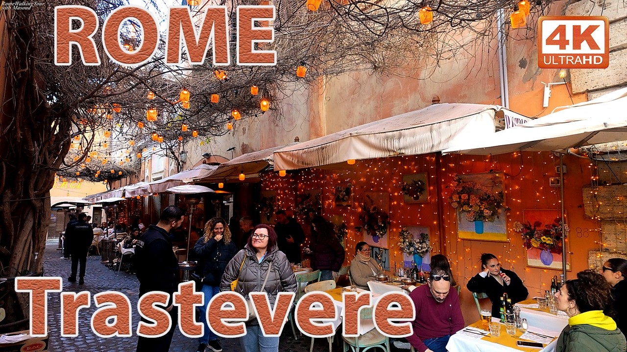 Sunny Sunday in Trastevere | Rome Walking Tour | 1 Feb 2026 | 4K