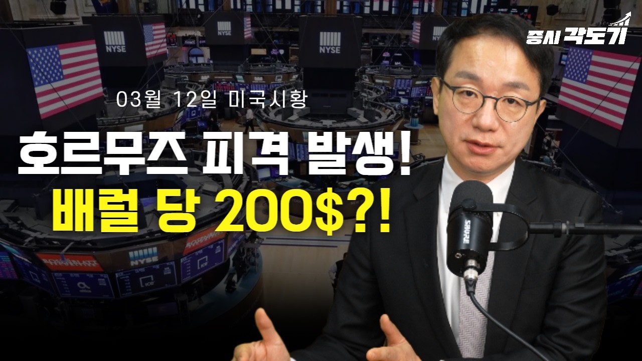 [3월 12일 목요일 미국시황] 호르무즈 피격 발생! 200$를 준비하라?