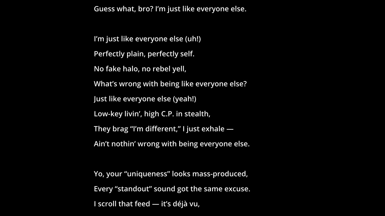 Just Like Everyone Else (Ultimate Rap ver.)【Legal Drug MUZIK 0173】