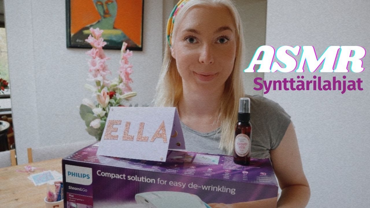 ASMR SUOMI – Mitä sain synttärilahjaksi 🎂🎁 Lahjojen esittely