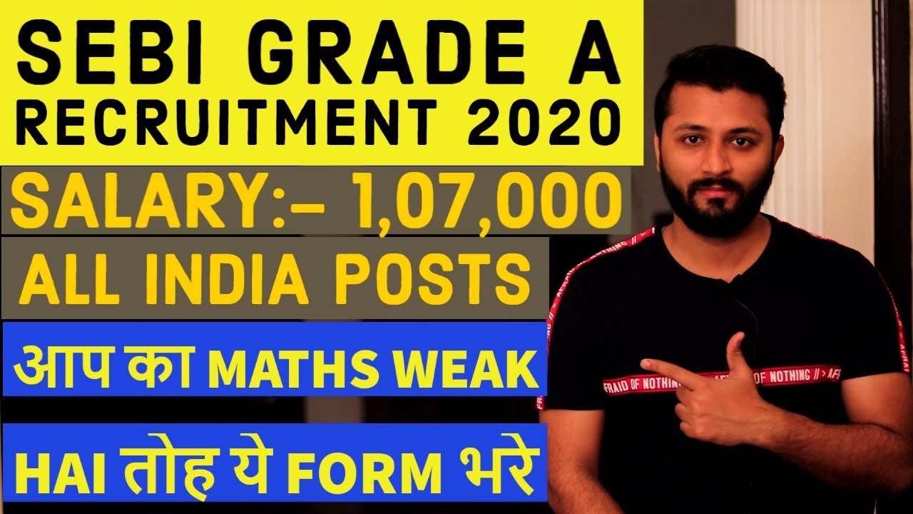 SEBI Grade A Recruitment 2020 | Highest Paid Government Job | 147 Assistant Manager Post