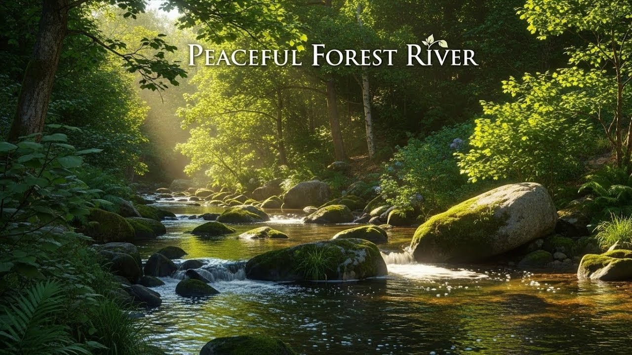 Peaceful Forest River 🌲🌊 Natural Ambience for Deep Sleep and Stress Relief #2036