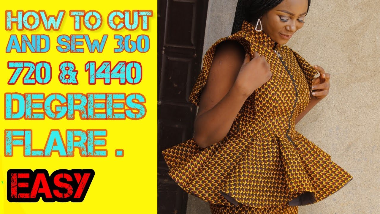HOW TO CUT A 360,720 AND 1440 DEGREES FLARE EASIEST METHOD | | PEPLUM TUTORIAL
