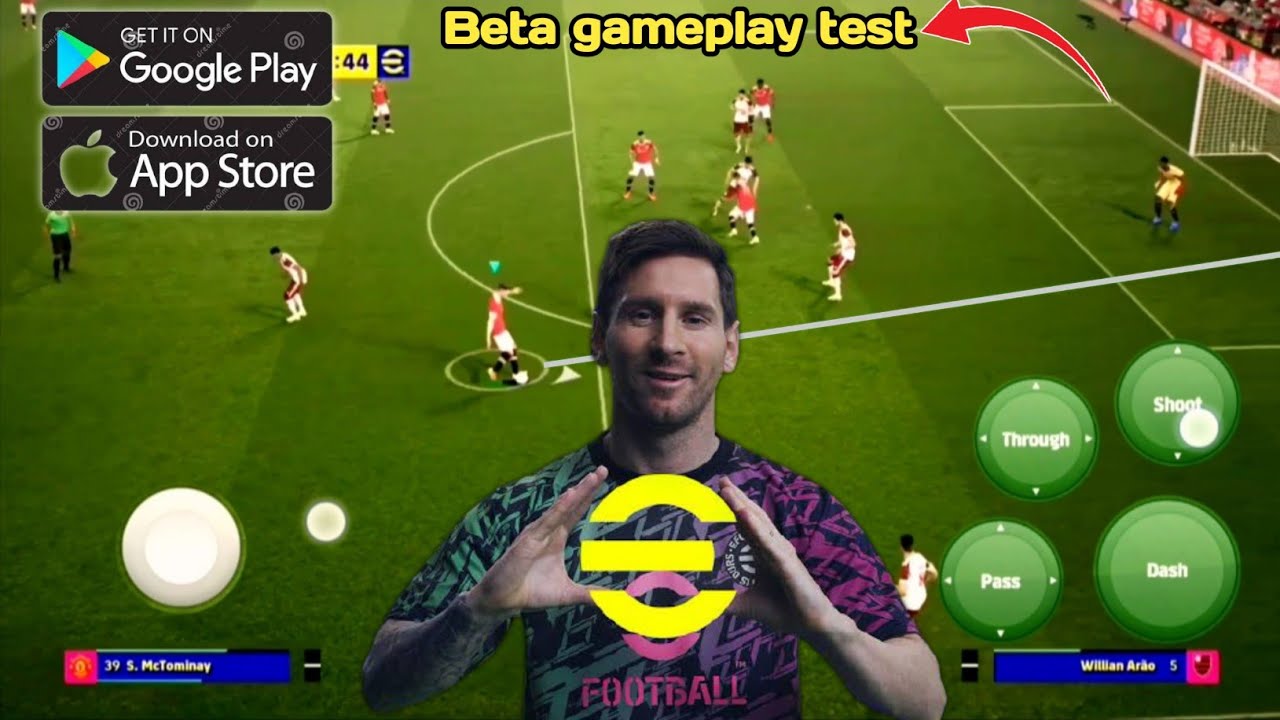 efootball PES 2022 mobile launch trailer beta gameplay test !