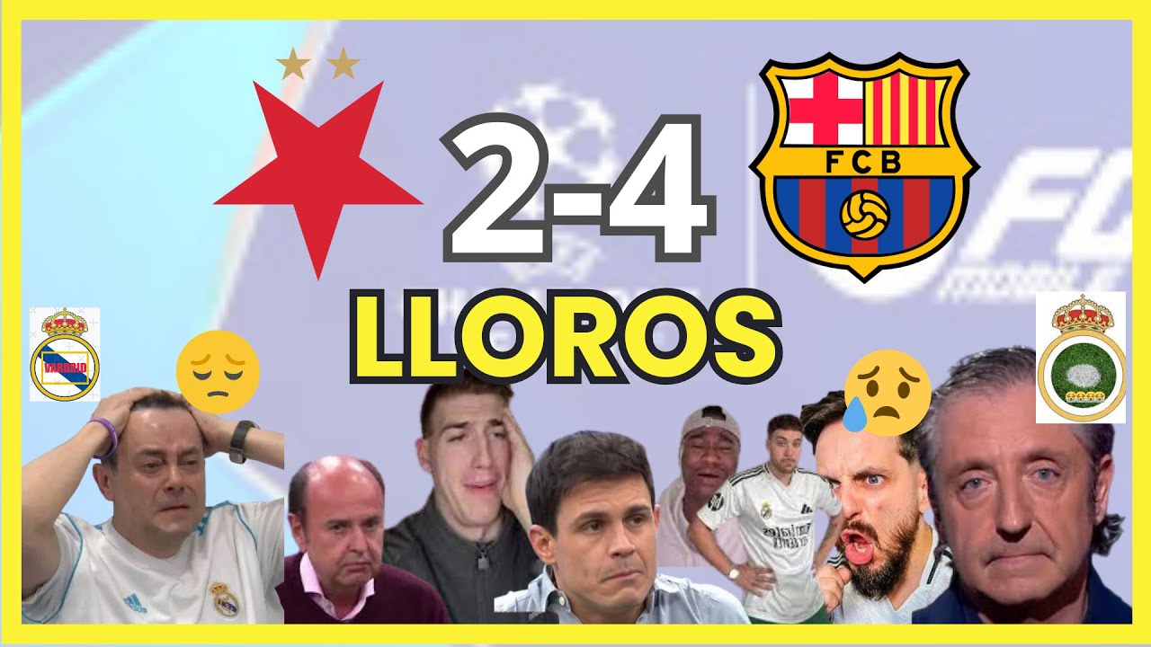 😂🔥LOS MEJORES LLOROS MADRIDISTAS EN EL SLAVIA PRAGA 2 BARCELONA 4
