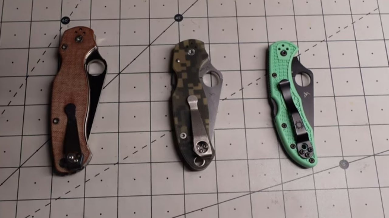 Paramilitary 2 vs Para 3 vs Delica 4, some great Spyderco knives