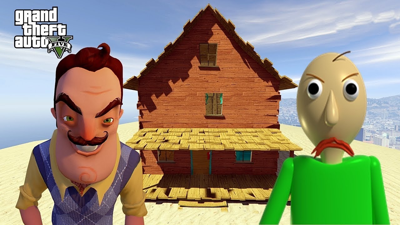 HELLO NEİGHBOR İLE BALDİ ' Yİ KAÇIRDIK (GTA 5 MODS)
