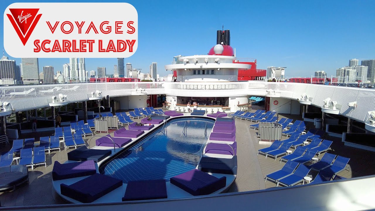 Virgin Voyages - Scarlet Lady Tour - The Main Pool | Oakland Travel