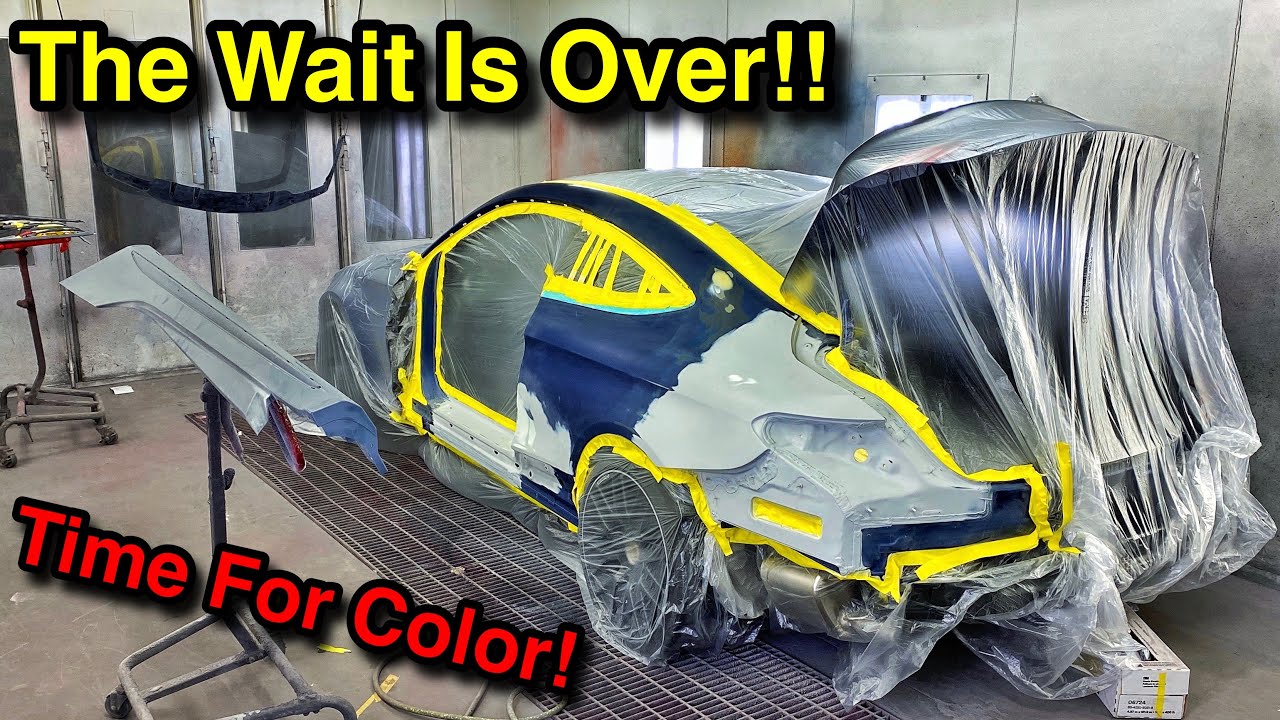 Rebuilding a WRECKED 2019 Mercedes C63 AMG From COPART (Part 12) THE PAINT JOB TURNED OUT SLICK!!