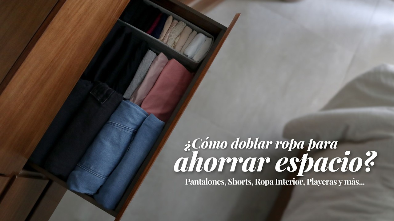 ¿CÓMO DOBLAR ROPA PARA AHORRAR ESPACIO? 💁🏻‍♀️ ¡Organizar ropa en cajones!