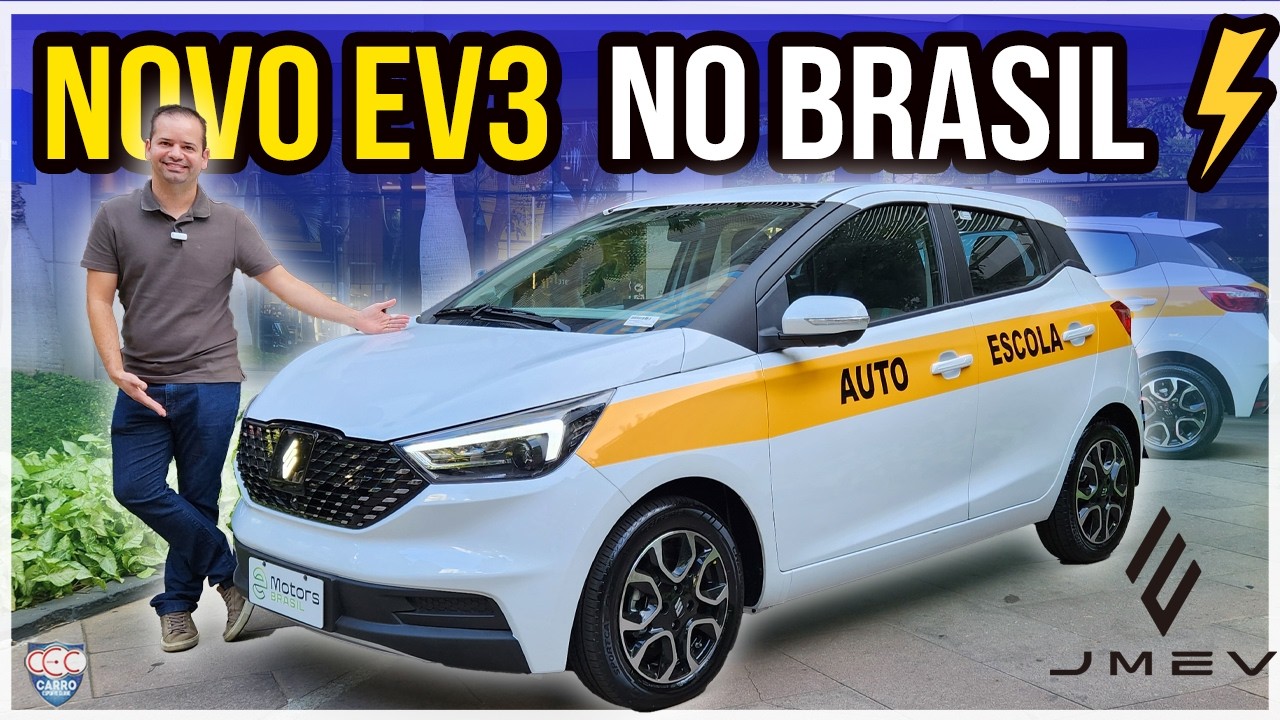 JMEV EV3: elétrico de R$ 100 MIL chega ao Brasil com câmbio MANUAL