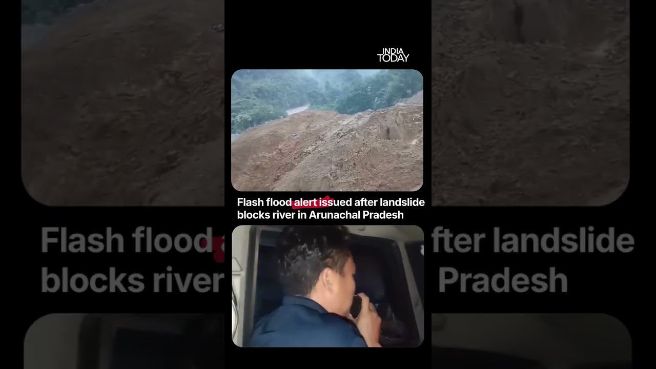 Arunachal Issues Emergency Advisory After Landslide Blocks Siji River #arunachalpradesh #landslide