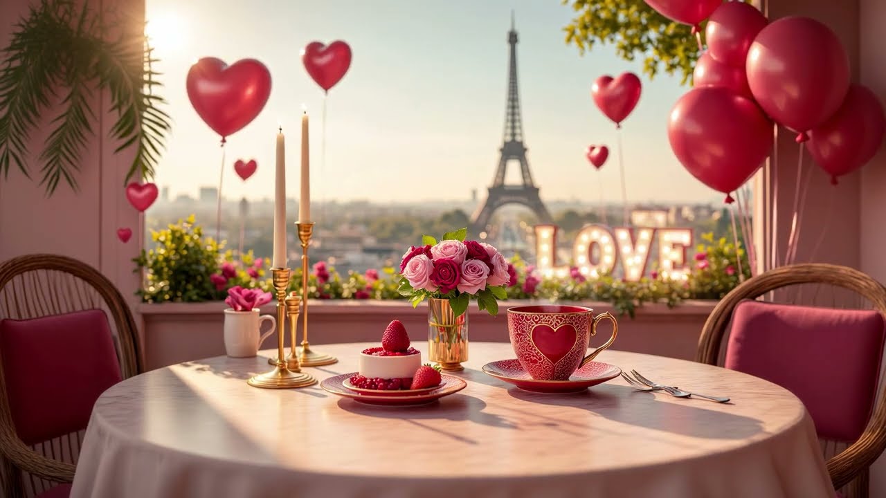 Romantic Valentine Day Ambience 💕 Gentle Piano Music to Calm the Relax & Focus
