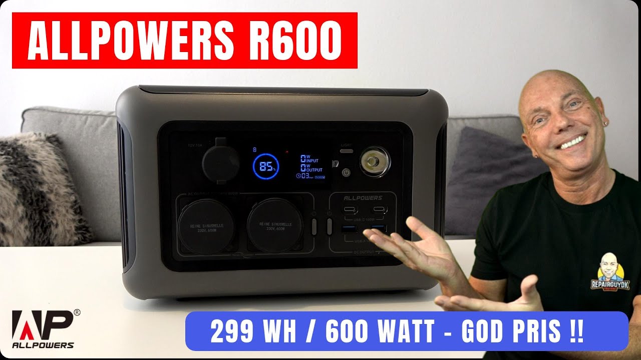 Allpowers R600 & Solceller  - FANTASTISK! Power Station til de 