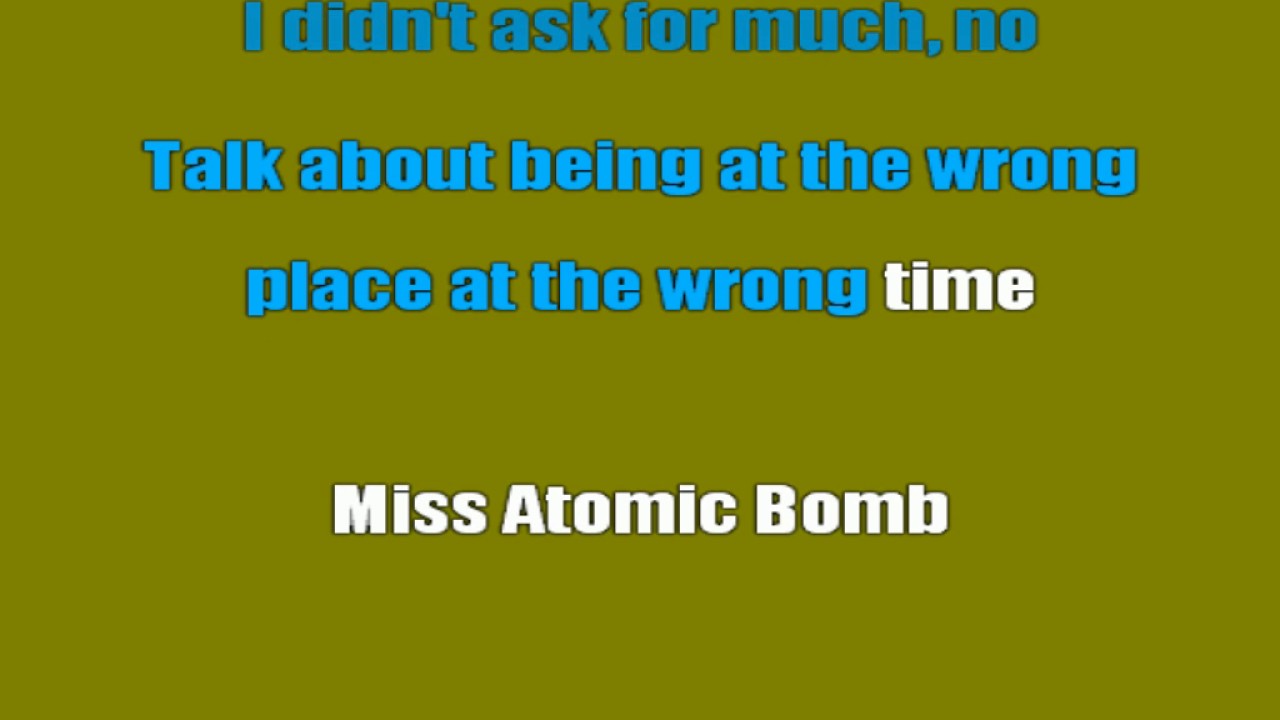 The Killers - Miss Atomic Bomb (Karaoke Lyrics)
