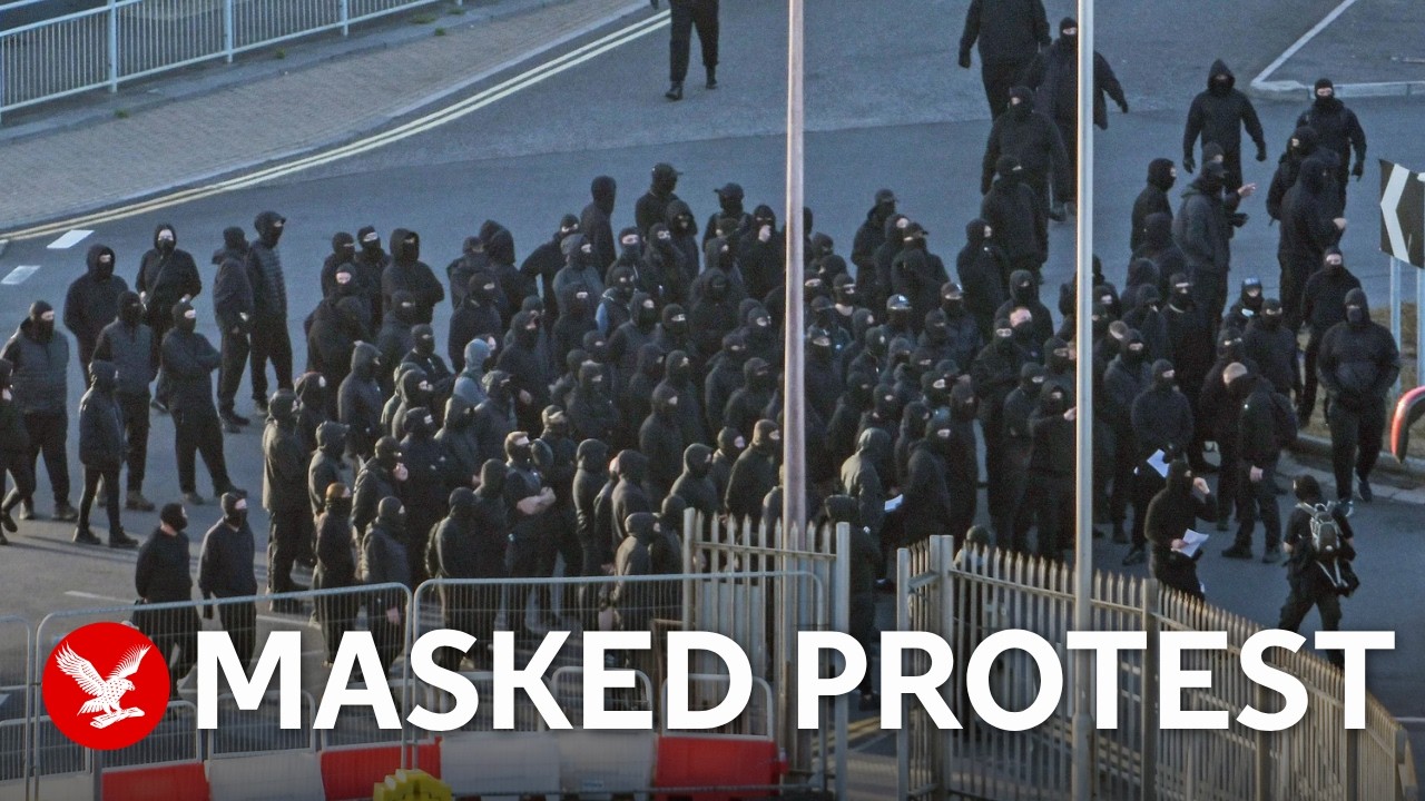 Masked men block roads at Port of Dover in major protest