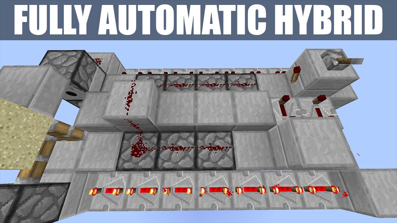 Minecraft: Rapid Fire Hybrid TNT Cannon [Regen Wall Destroyer!] [Tutorial] [1.7/1.8+]