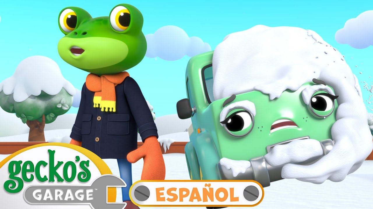 Tilly atrapada en la bola de nieve ❄️ | 🐸 Garaje de Gecko | Carros para niños | Vídeos educativos