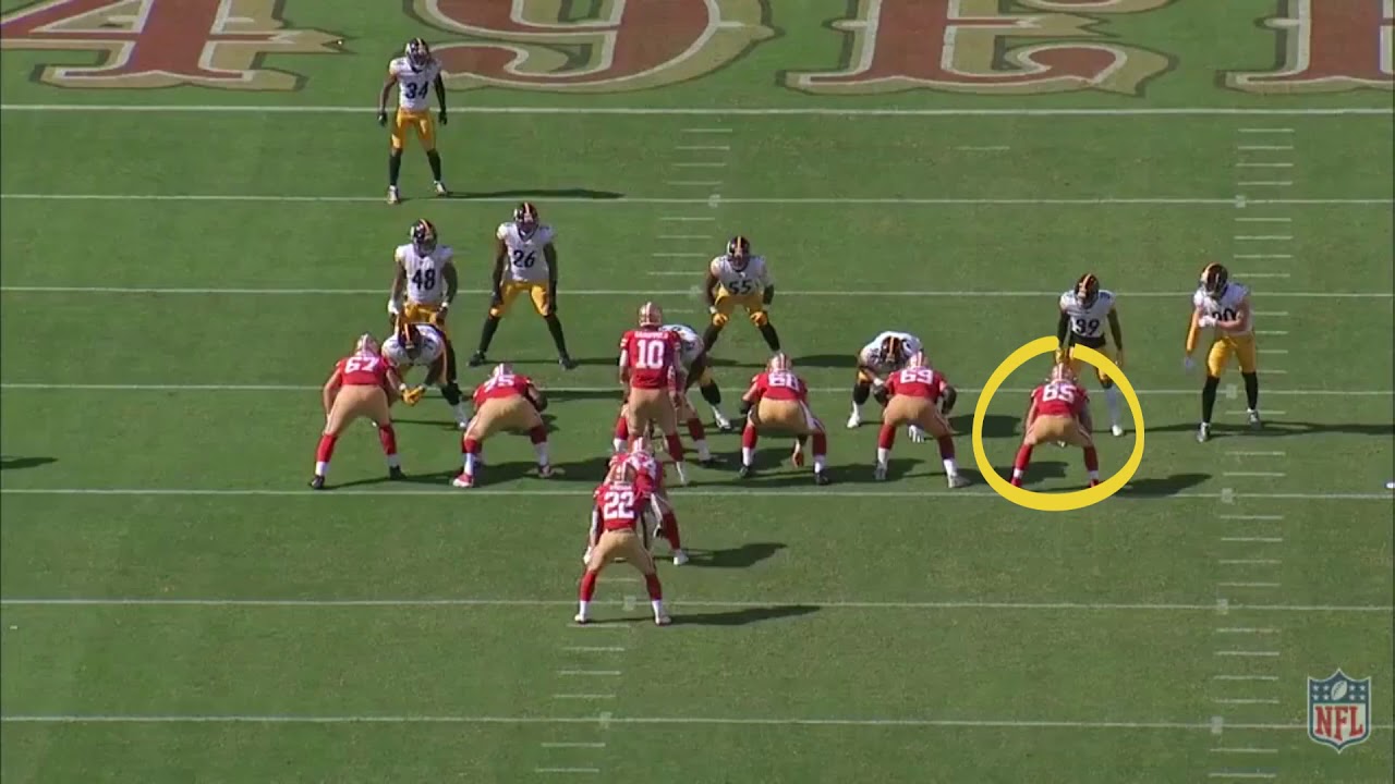 7   George Kittle 49ers inline run blocker 2019