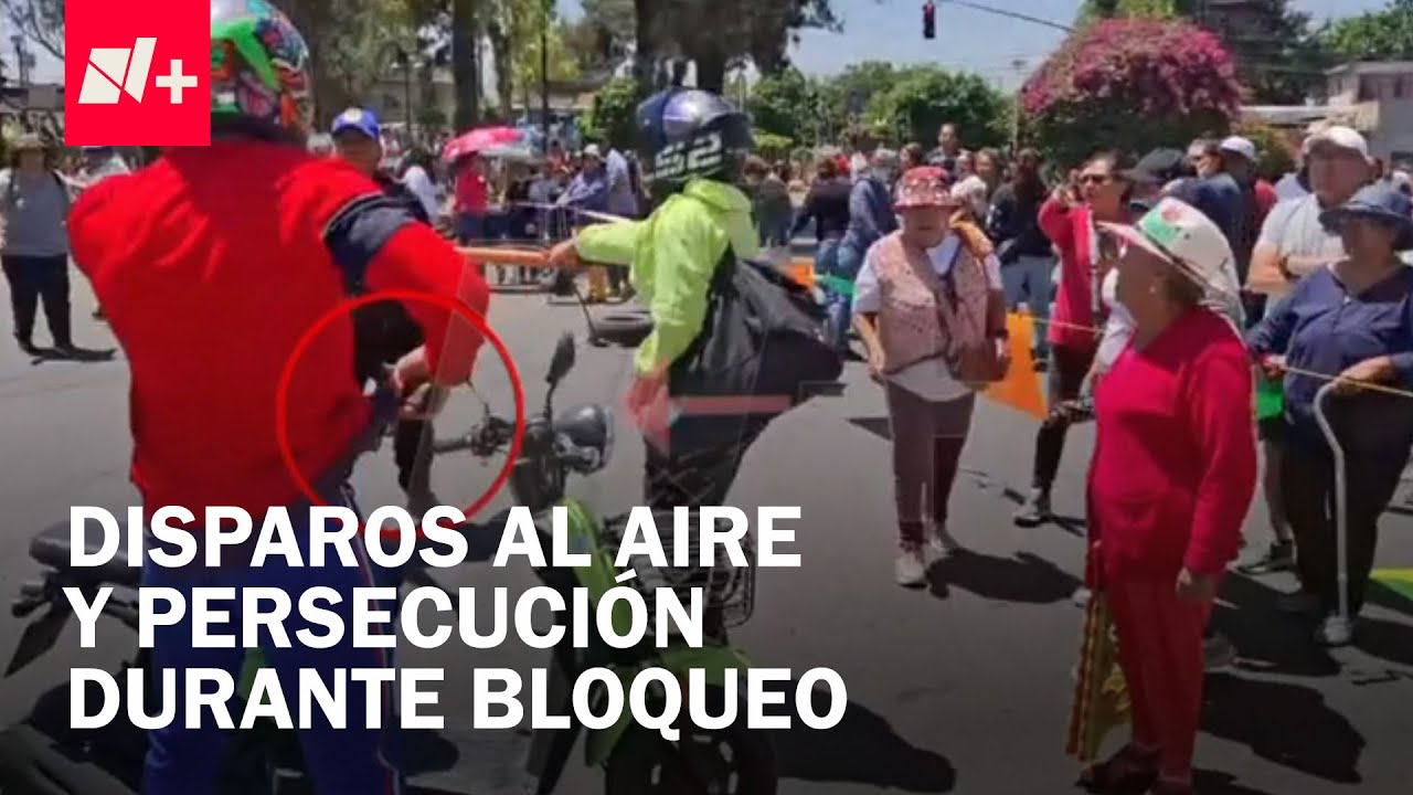 Detienen a motociclista que disparó al aire y amenazó a manifestantes y policías en Tláhuac