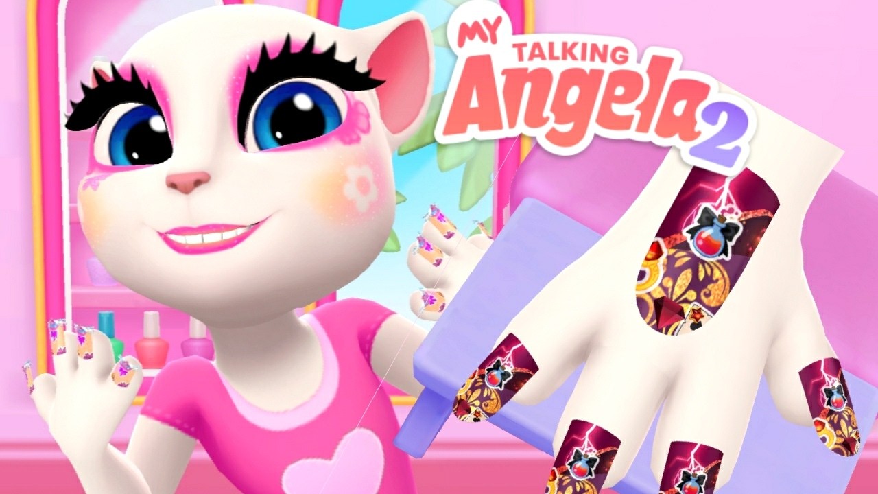 My Talking Angela 2 New nail studio update gameplay walkthrough