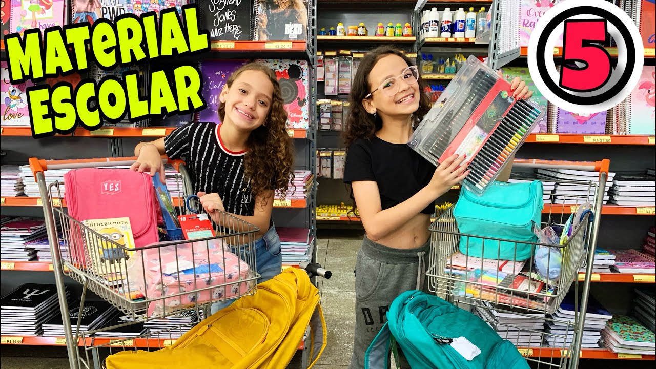 COMPRANDO MATERIAL ESCOLAR 2020 EM 5 MINUTOS - DESAFIO