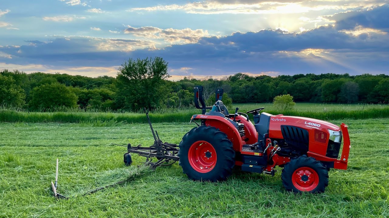 Mowing the Field With the Kubota