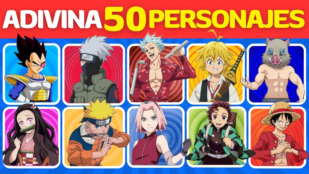 Adivina 50 Personajes de Anime🎌🐲 &iquest;Qui&eacute;n es el Personaje? | TriviaMania 🧠