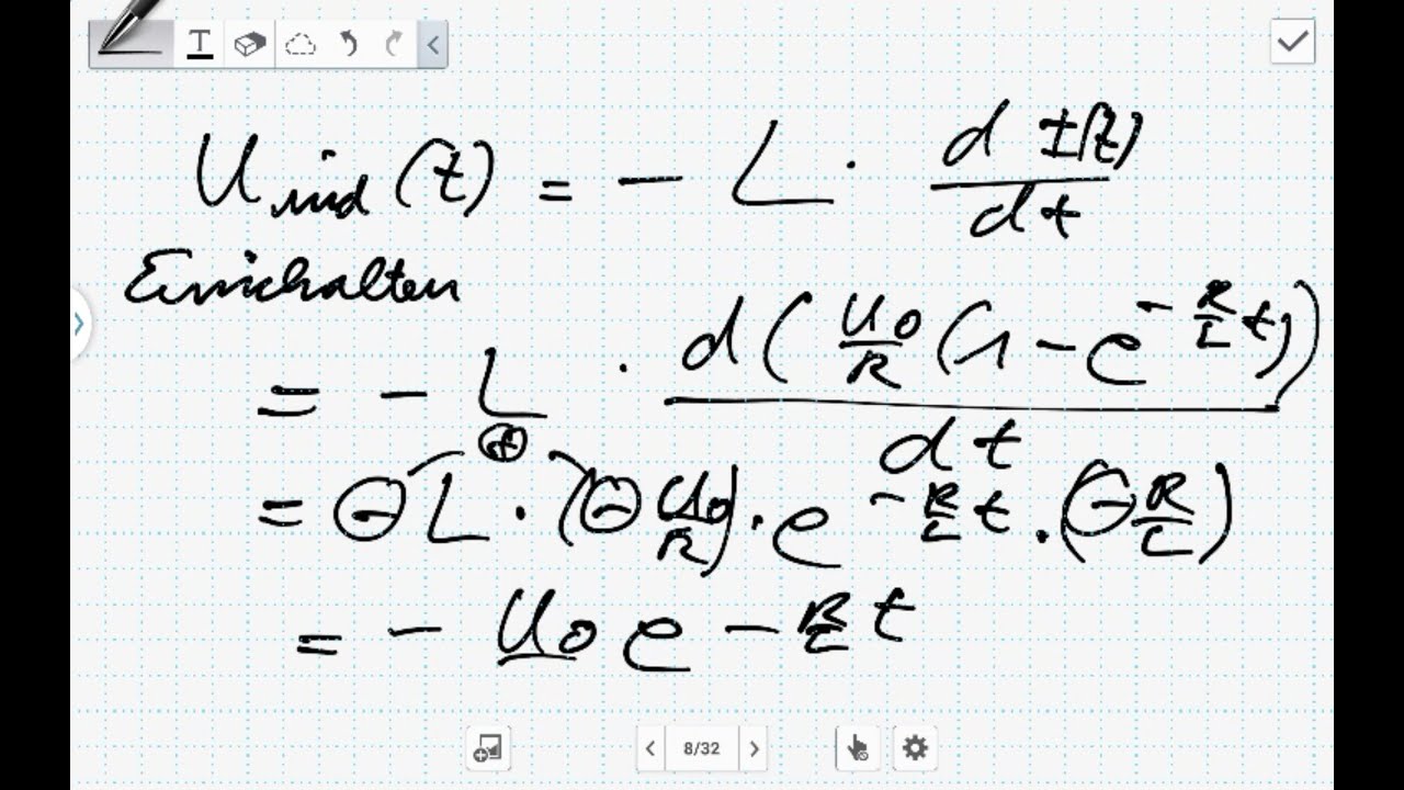 Ein-/Ausschaltvorgang in der Spule im Gleichstromkreis mit Differentialgleichung (Elektrotechnik)