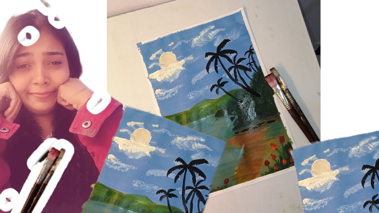 Easy and simple step by step painting 🖌️🎨/ painting banana sikhao /acrylic painting tutorial 