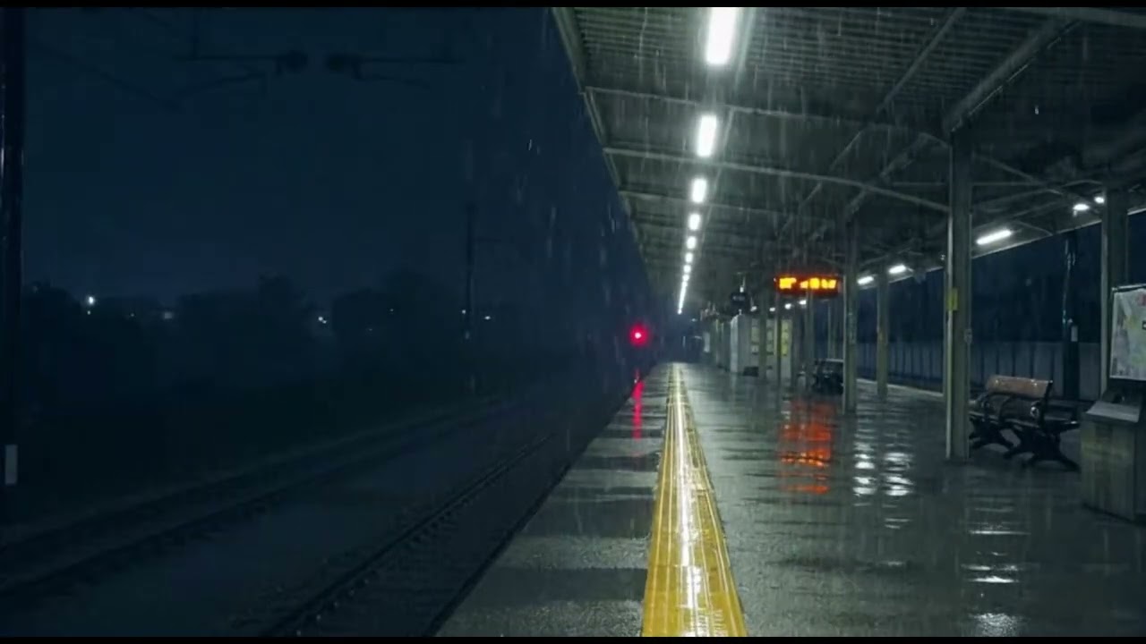 Train Station Rain – Smooth Jazz & Rainy Night Ambience Music (3 Hours)