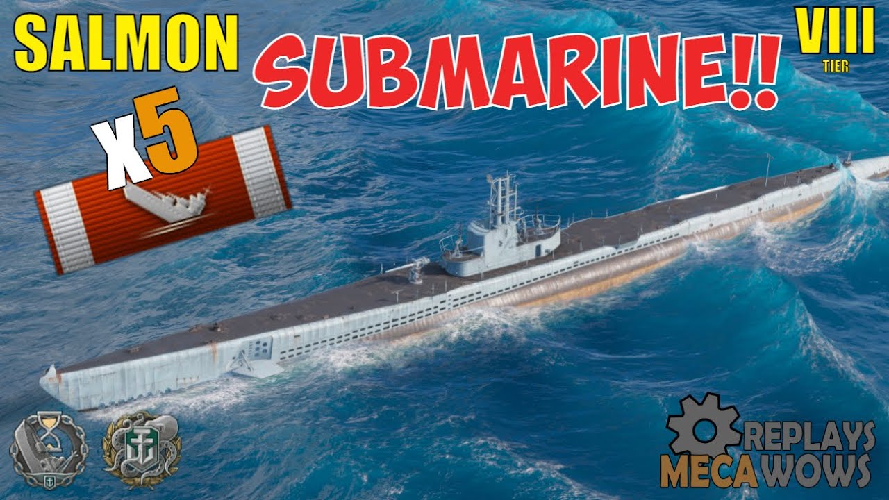 SUBMARINE Salmon 5 Kills & 73k Damage | World of Warships Gameplay