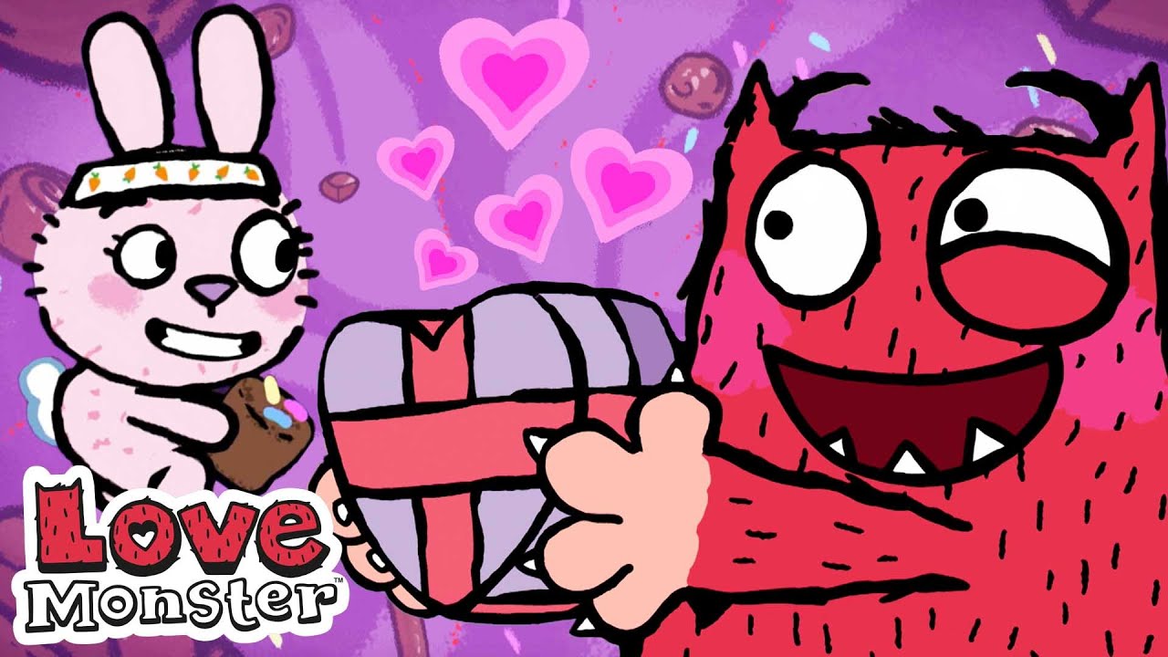 Sharing With Others Day with Love Monster | Cartoons for Kids