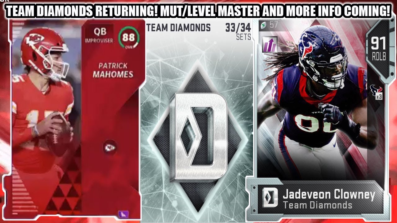 TEAM DIAMONDS RETURNING IN MADDEN 21! MUT MASTER, LEVEL MASTER, AND MORE INFO COMING! | MADDEN 21