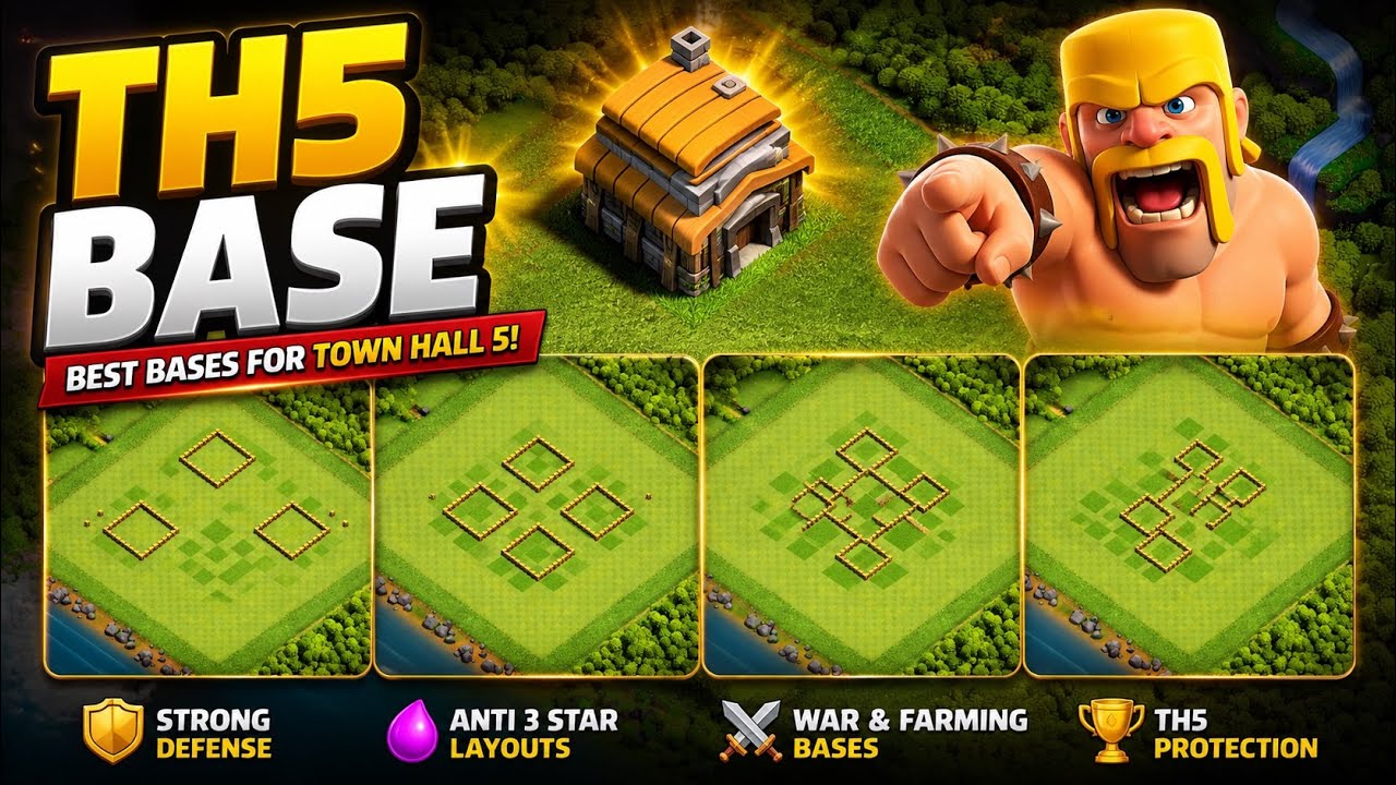 BEST TH5 BASES 2026 | Anti 3 Star + Copy Links | Clash of Clans