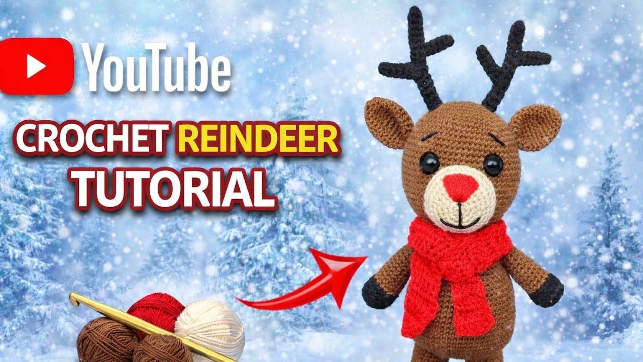 How to Crochet a Reindeer Amigurumi | Step-by-Step Tutorial