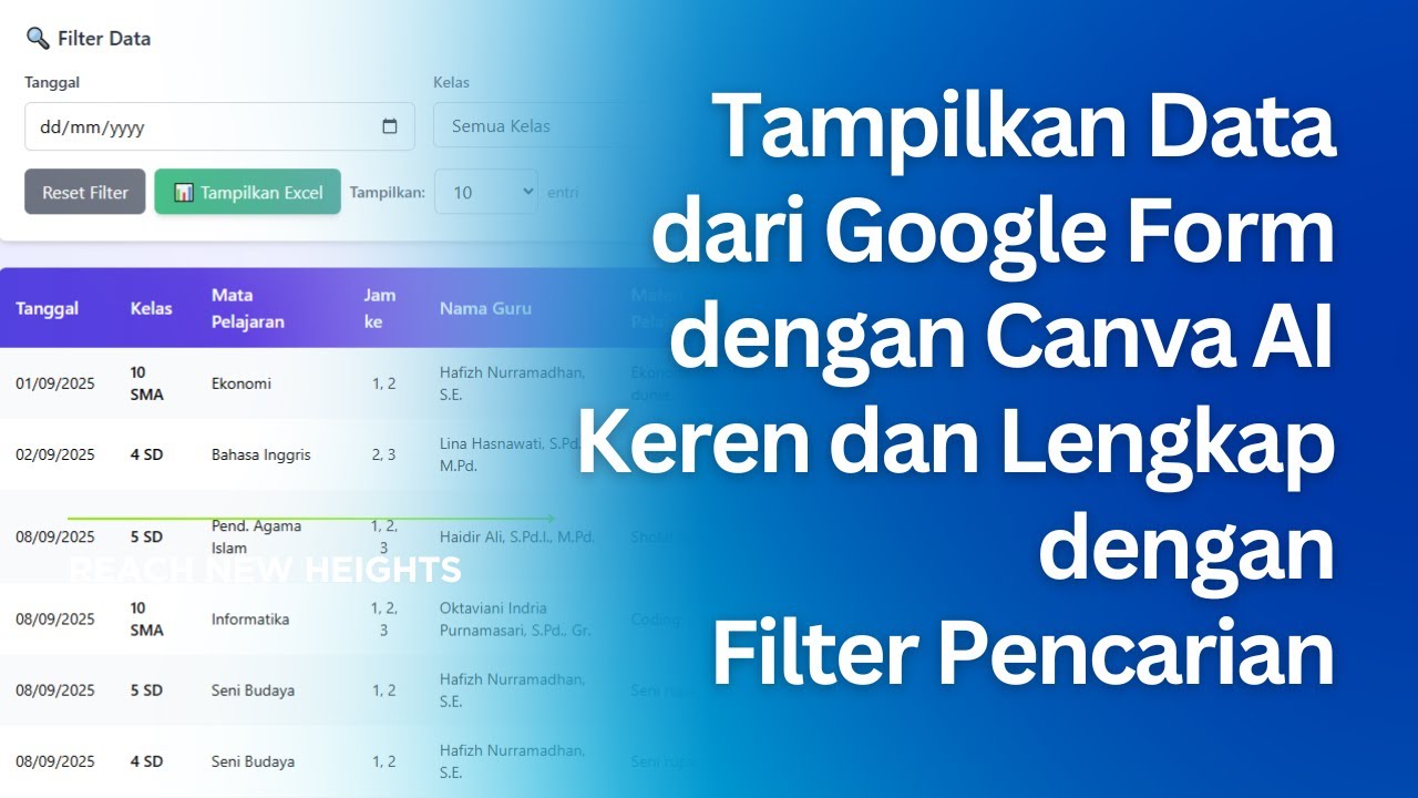 Cara Mudah Tampilkan Data dari Google Form dengan Canva AI