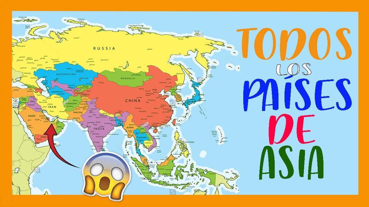✅✅✅PAÍSES y capitales de ASIA - MAPA político de ASIA