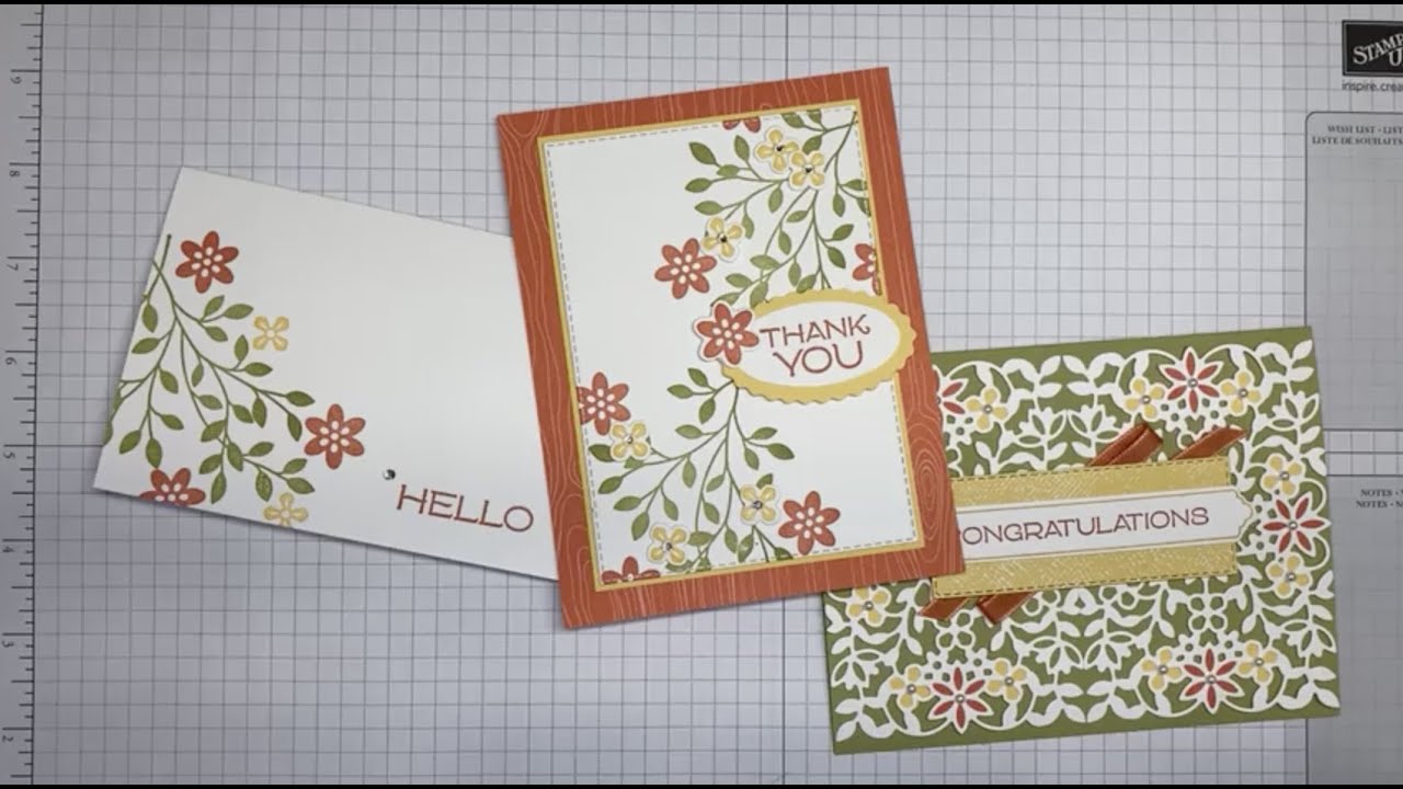 Stampin’ Up! Vine Design Card Set Tutorials