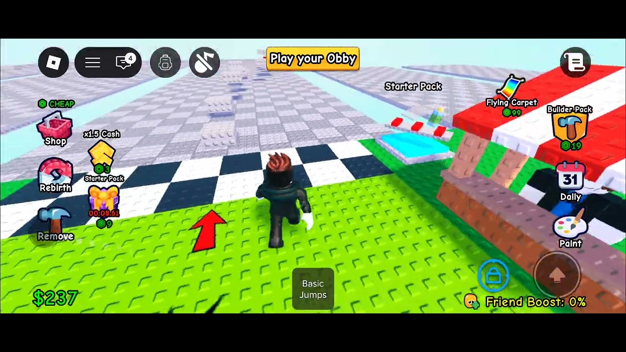 Game name Roblox Build a obby