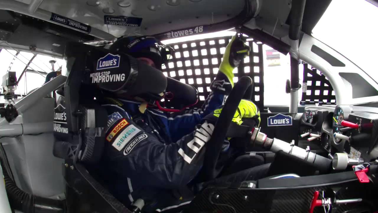 Jimmie Johnson in car POV 2013 Daytona 500