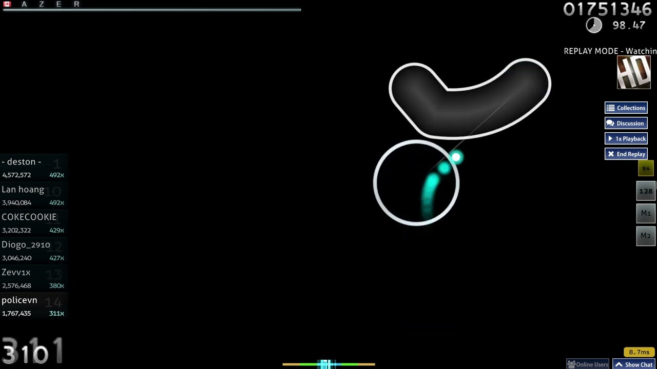 osu! | Sign wa B -Ai Solo Ver.- (TV Size) | 10th place in the leaderboard