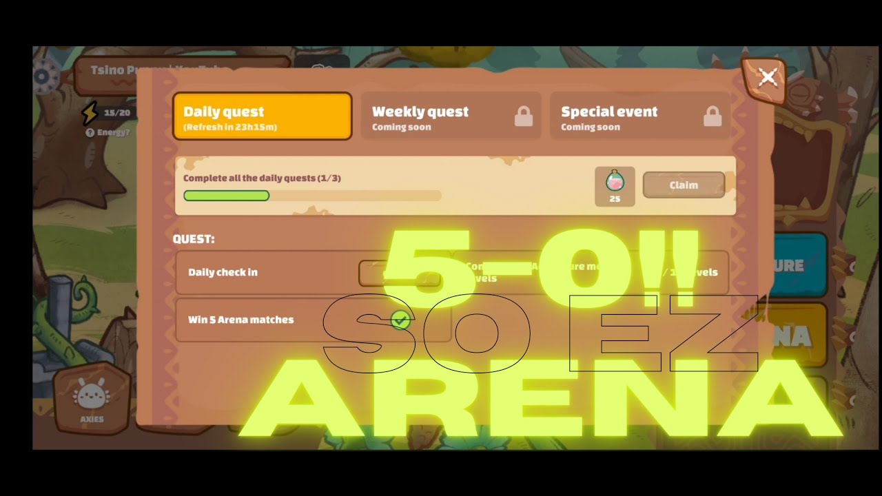 How to Win 5/5 Arena matches | Axie Infinity Arena(Beginner's Guide)