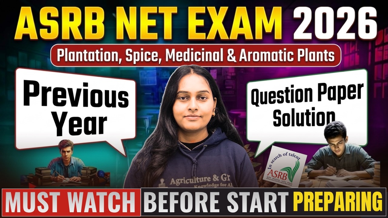 ASRB NET PLANTATION, SPICE, MEDICINAL & AROMATIC PLANTS Previous Year Question Paper Solution 2021