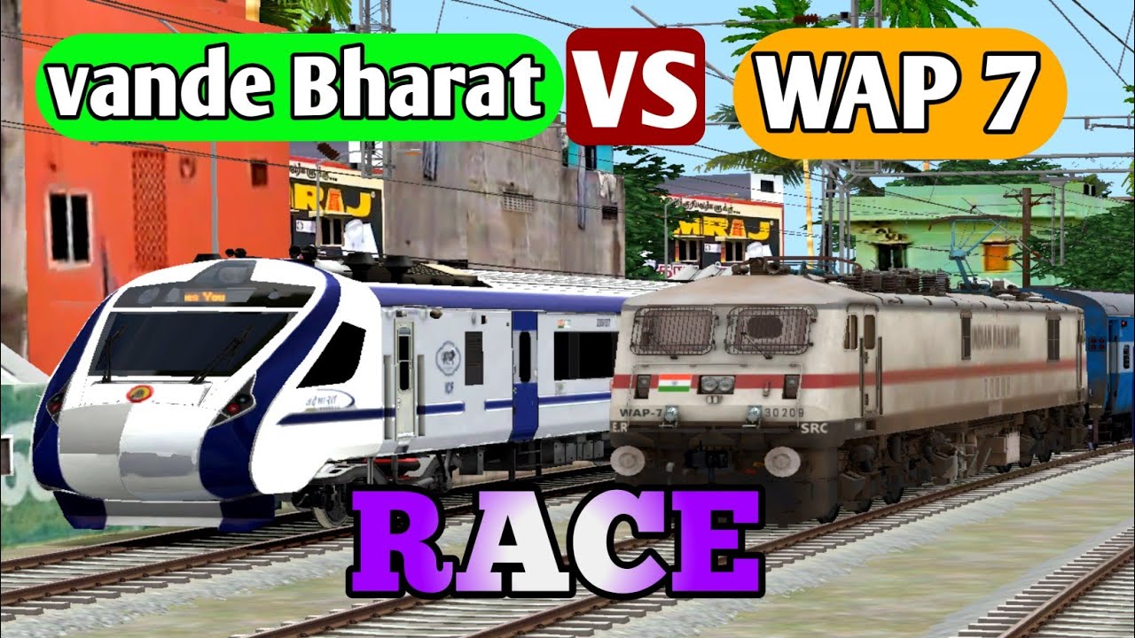 wap7 super fast aur Vande Bharat me Race | 130 ke Speed me Race aur Overtake