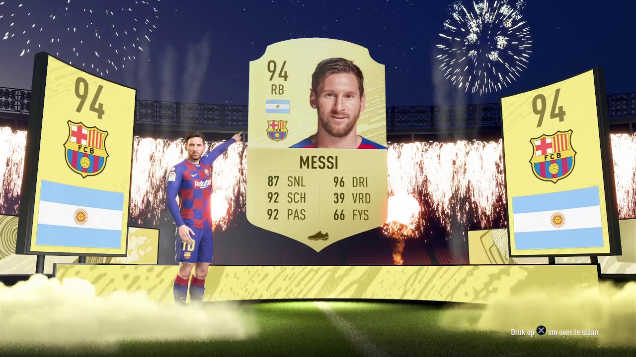 Messi in a gold upgrade sbc pack