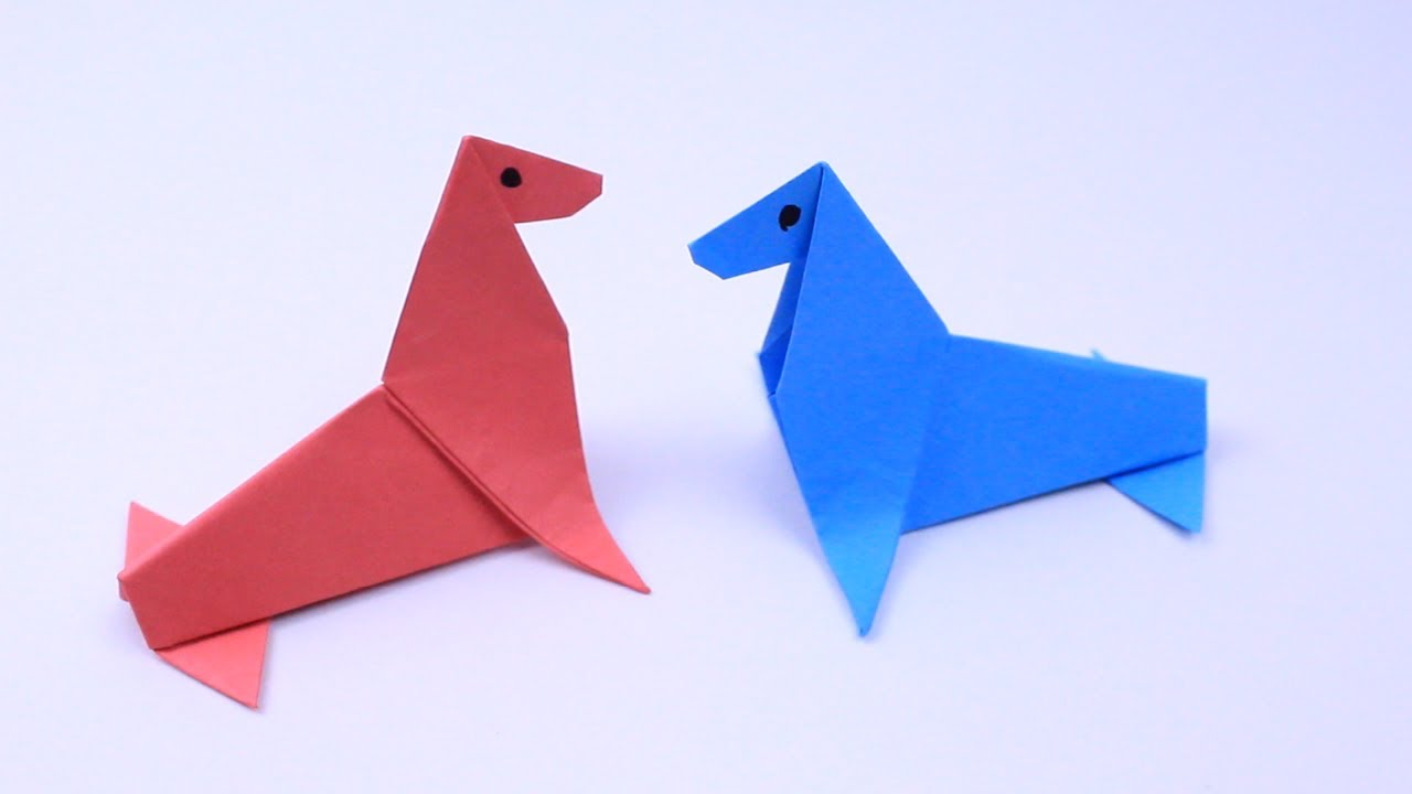 Comment faire un phoque à partir de papier. Origami animal