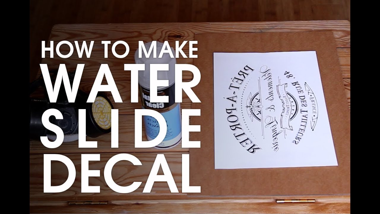 How to Make Custom Water Slide Decal - Print and Spray (part 01)