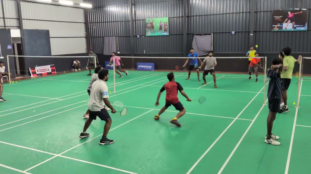 3vs3 Trio @WingzSportsAcademy quarter finals 21-19 won by vinod,prakash, Sachin 