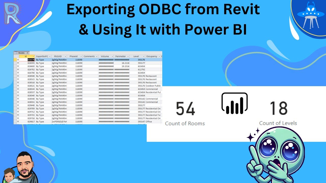 Revit | Exporting ODBC Database from Revit & Using It with Power BI | Data Visualization